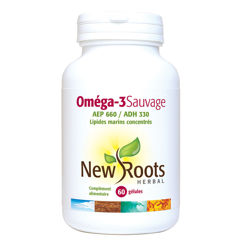 new roots herbal oméga-3 sauvage 60 gélules de poisson