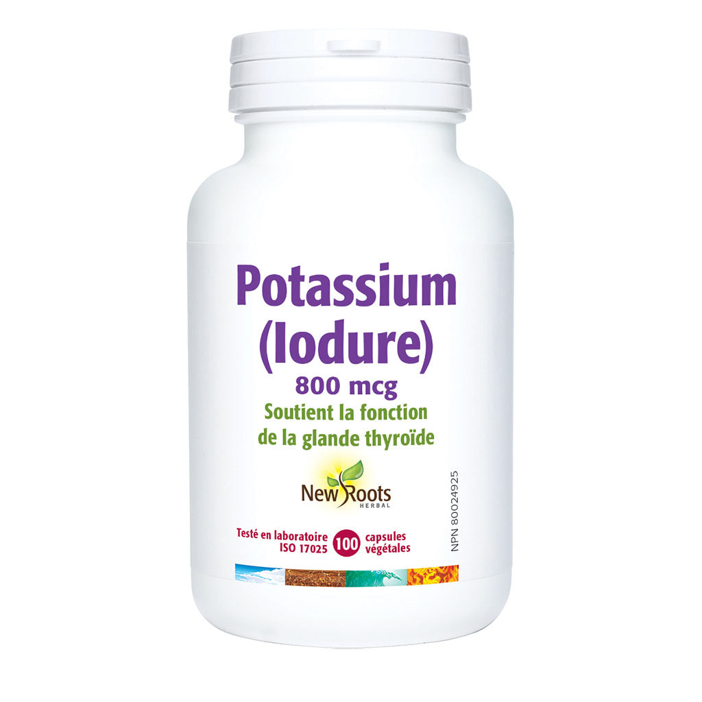 new roots herbal potassium iodure 800 mcg 100 capsules végétales