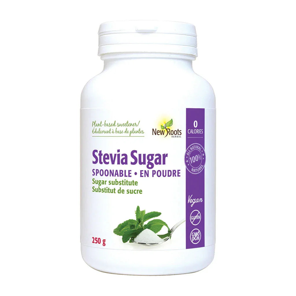 new roots herbal stevia sugar en poudre 250 g