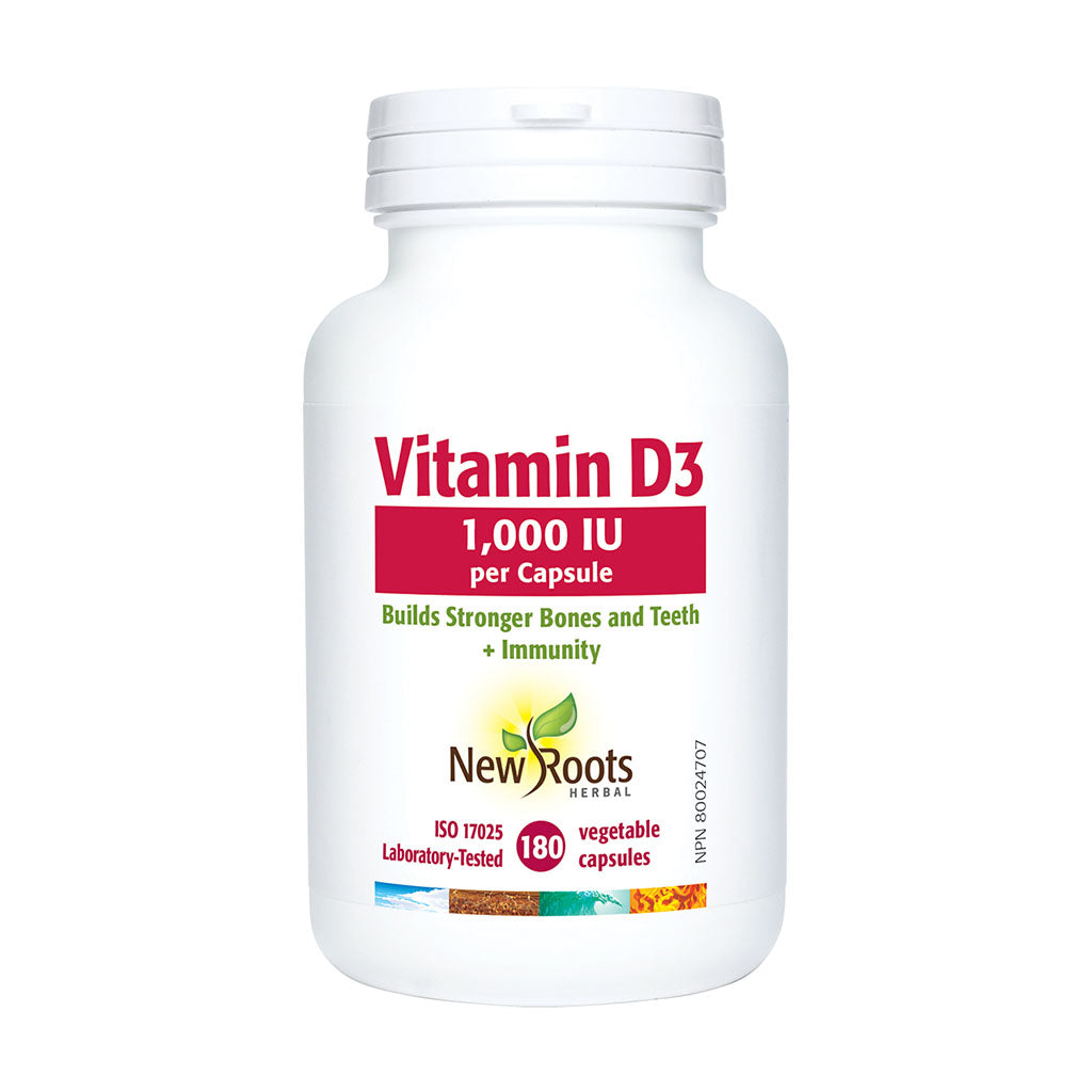 Vitamin D3 1000 IU New Roots - La Boite à Grains