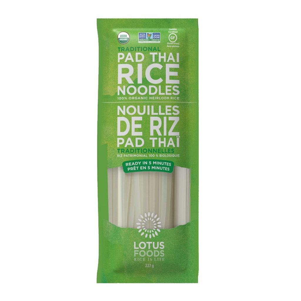 Nouilles de Riz Pad Thaï Traditionnelles Bio Lotus Foods - La Boite à Grains