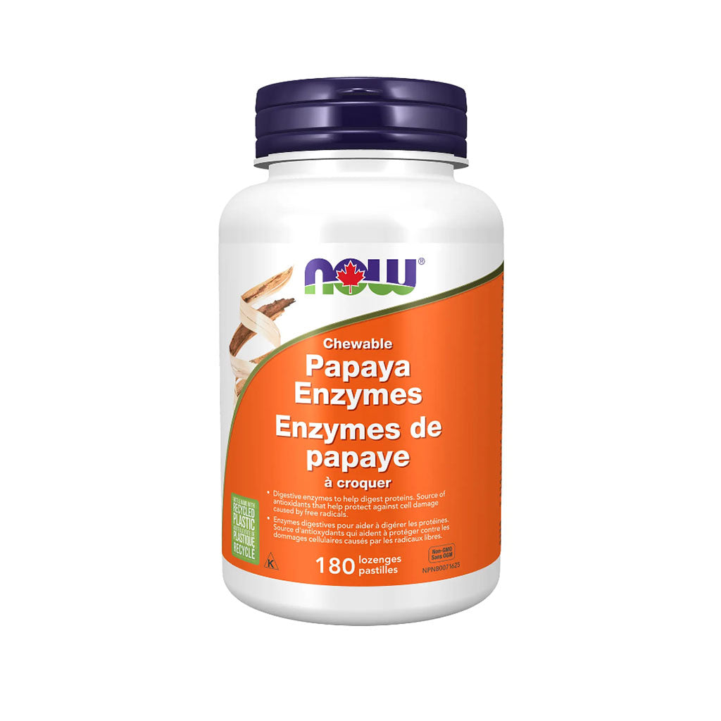 enzymes de papaye à croquer Now - La Boite à Grains