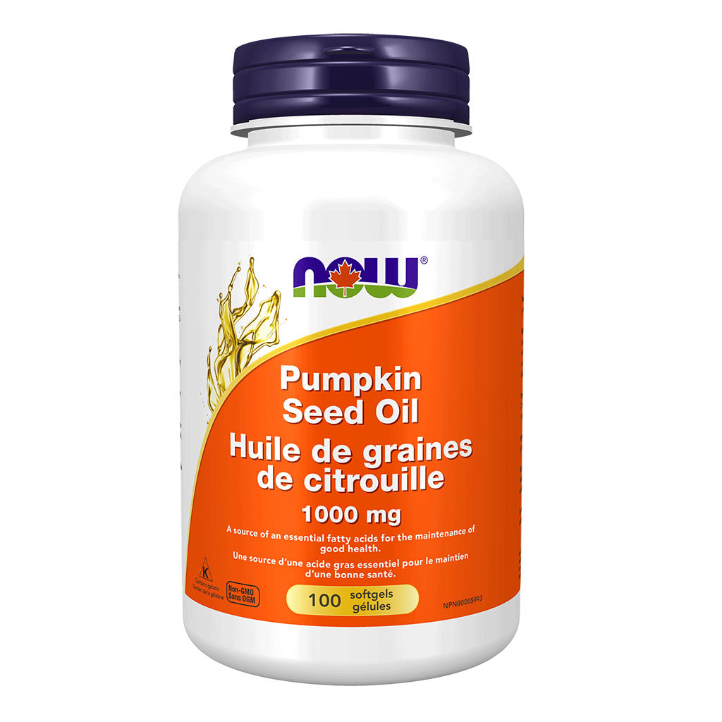 huile de graines de citrouille 1000 mg Now - La Boite à Grains