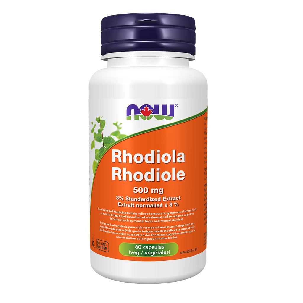 rhodiole 500 mg Now - La Boite à Grains