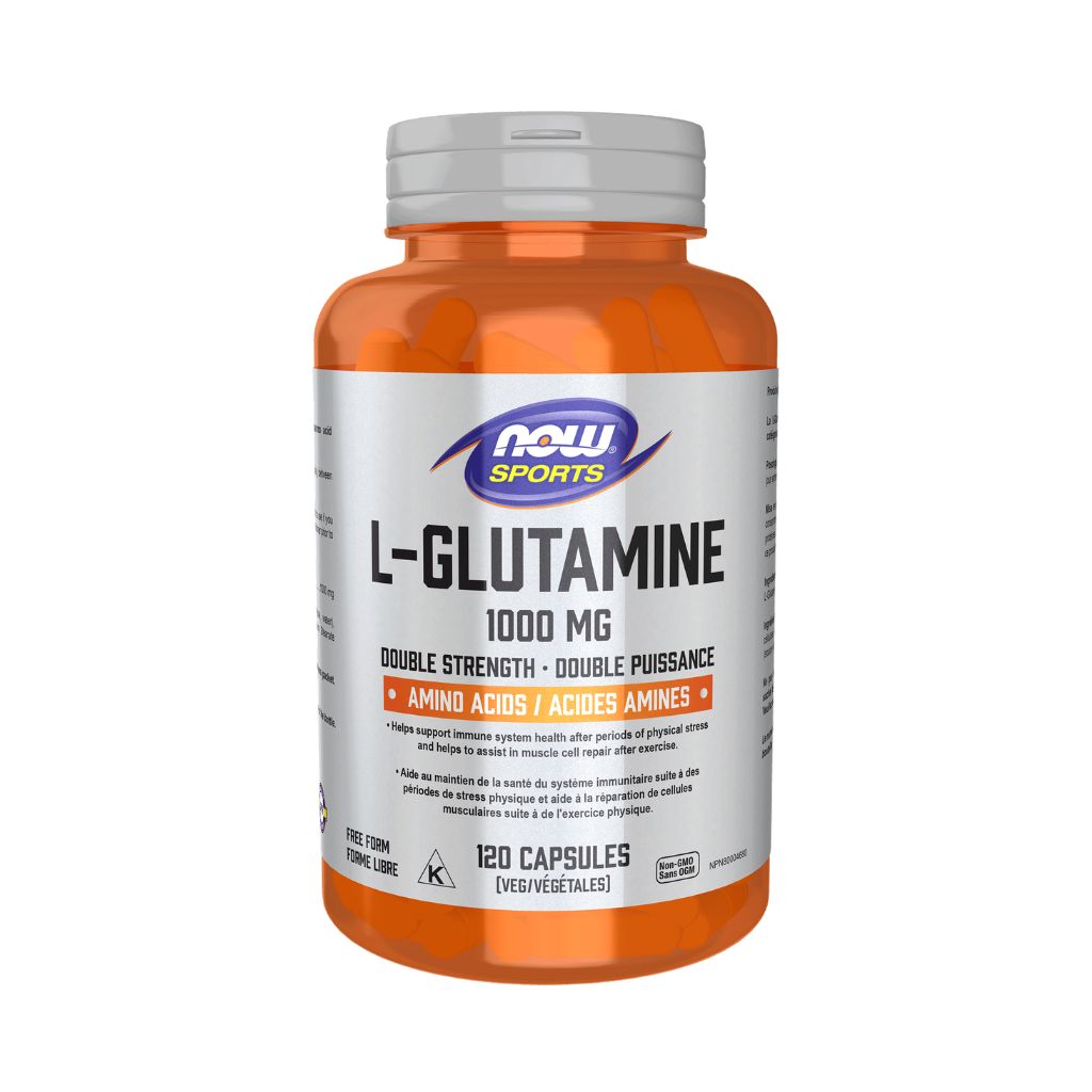 l-glutamine 1000 mg double potency Now - La Boite à Grains