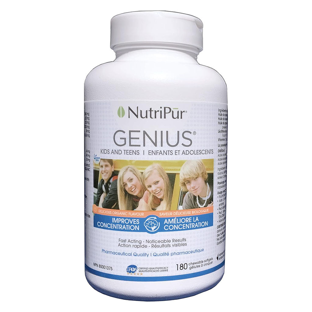 nutripur genius enfants et adolescents 180 gélules à croquer - La Boite à Grains