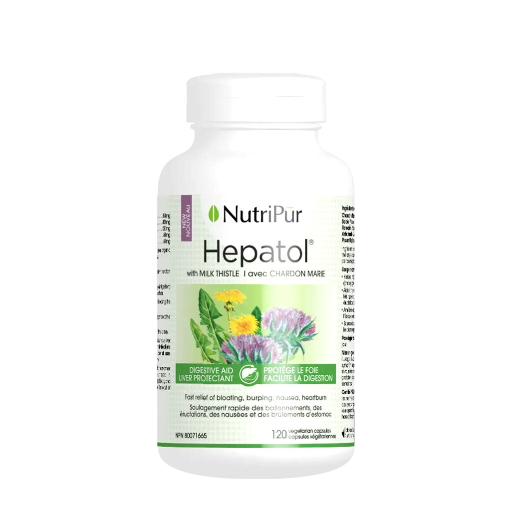 nutripur hepatol avec chardon-marie 120 capsules végétariennes - La Boite à Grains