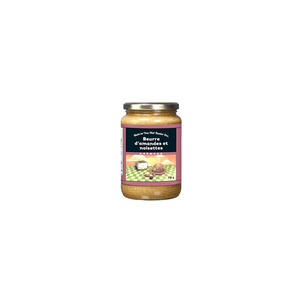 nuts to you beurre d'amandes et noisettes crémeux 735 g