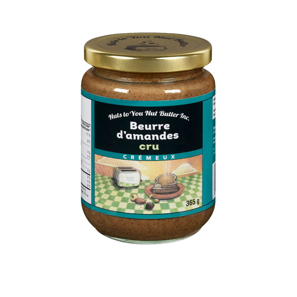 nuts to you beurre d'amandes cru crémeux 365 g