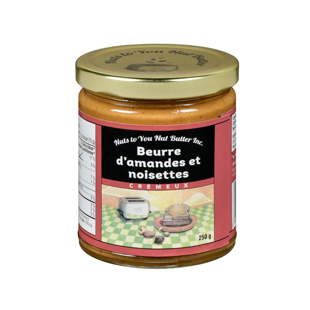 nuts to you beurre d'amandes et noisettes crémeux 250 g