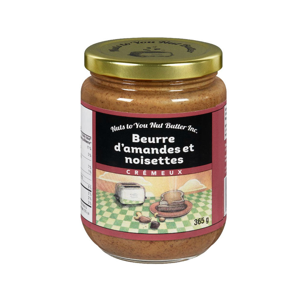 nuts to you beurre d'amandes et noisettes crémeux 365 g