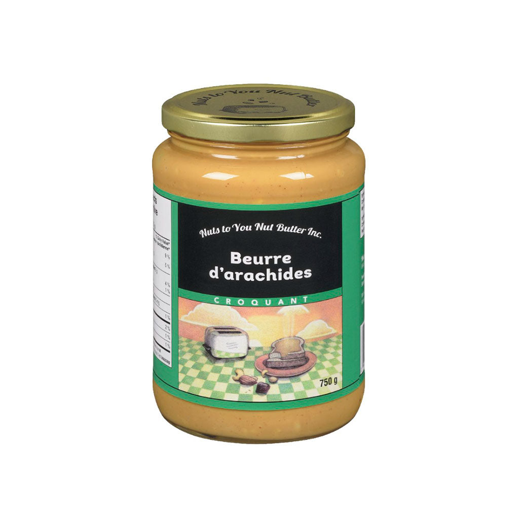 nuts to you beurre d'arachides croquant 750 g