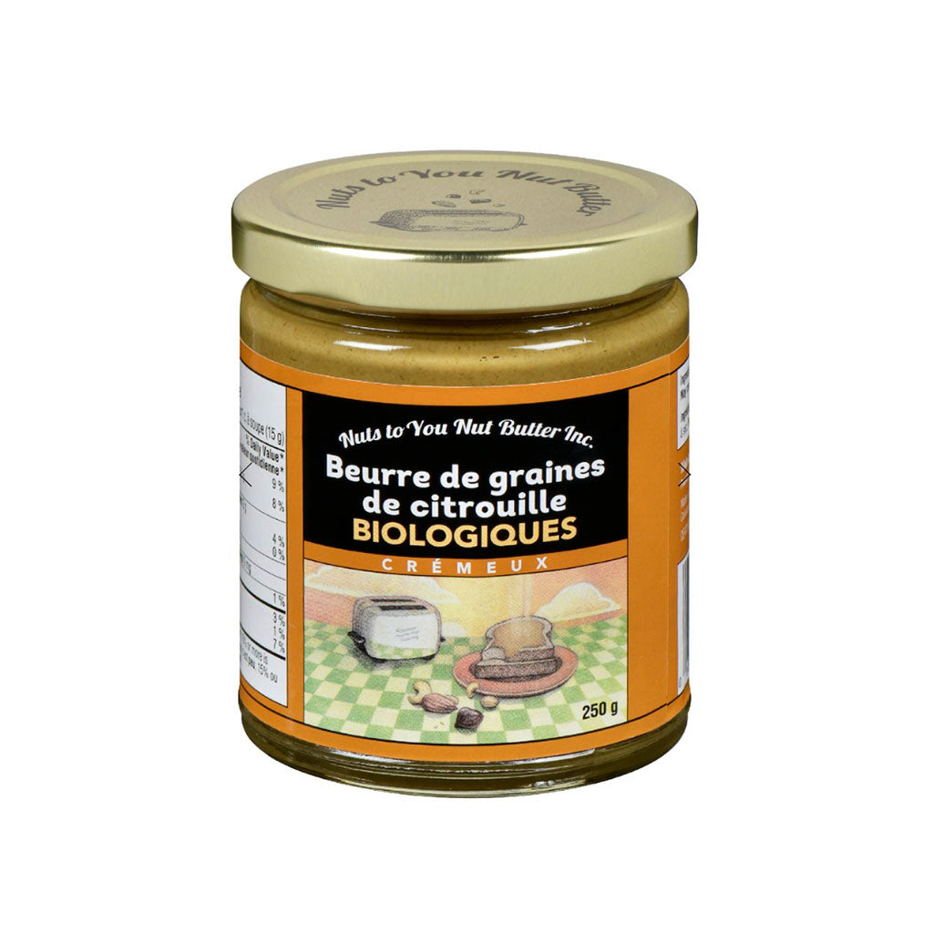 nuts to you beurre de graines de citrouille biologiques crémeux 250 g