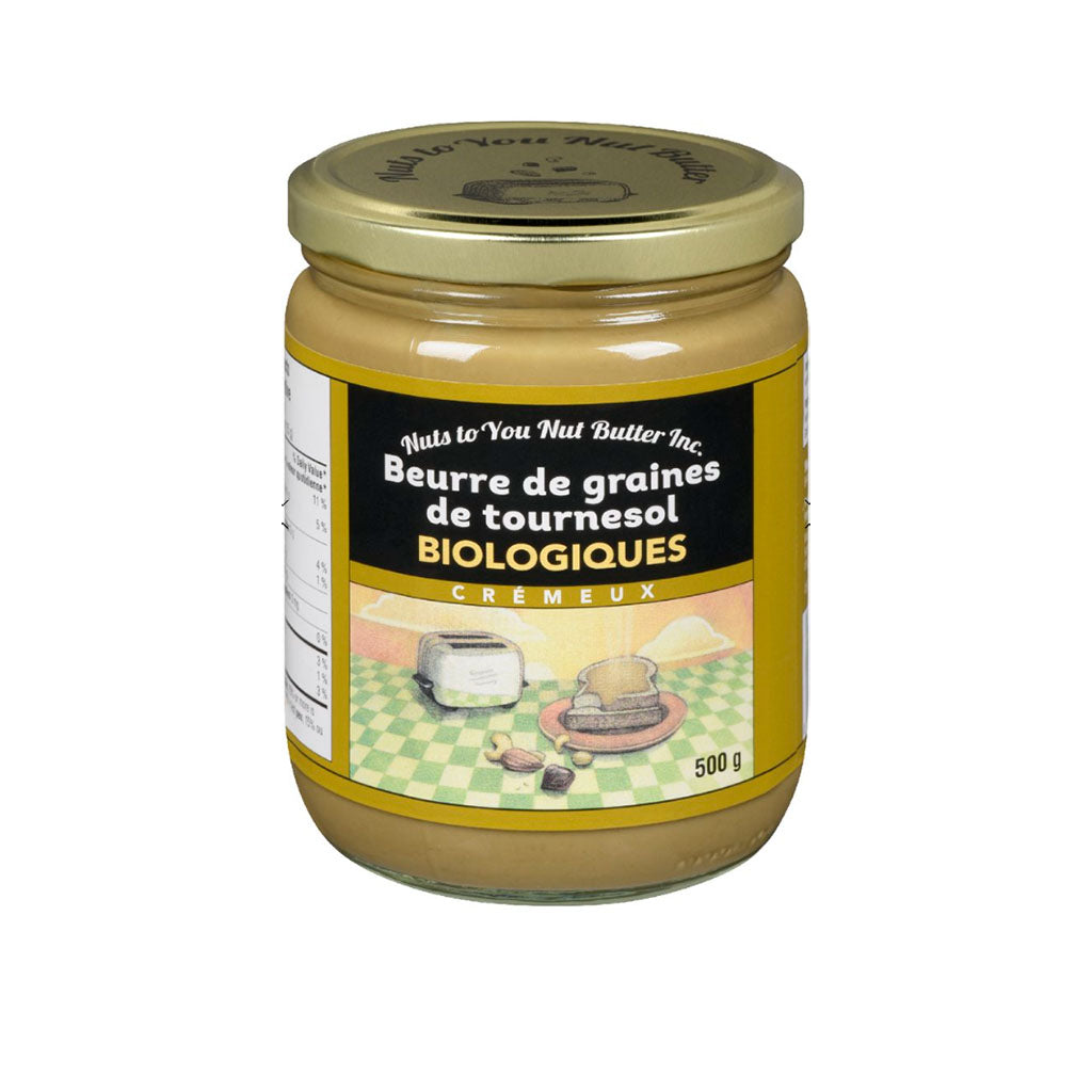 nuts to you beurre de graines de tournesol biologiques crémeux 500 g