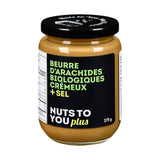beurre d'arachides biologiques crémeux sel Nuts to You - La Boite à Grains