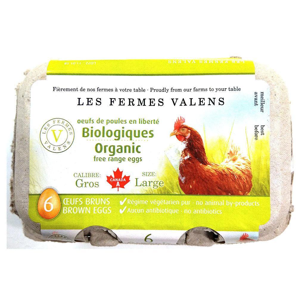 Brown Eggs from Free Range Organic Large Size Les Fermes Valens - La Boite à Grains