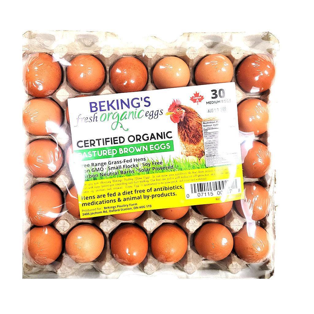 Beking's Organic Medium Brown Eggs - La Boite à Grains