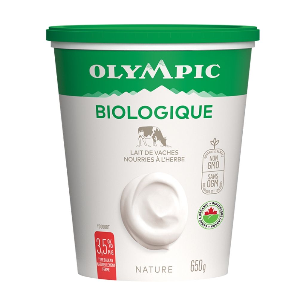 yogourt biologique 3.5% nature Olympic - La Boite à Grains