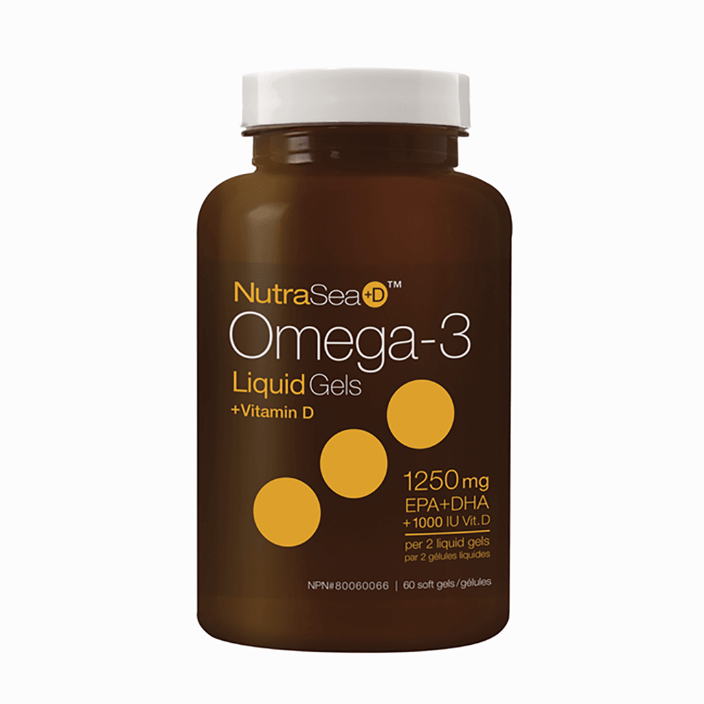 Omega-3 Gélules 1250 mg + Vitamine D NutraSea - La Boite à Grains