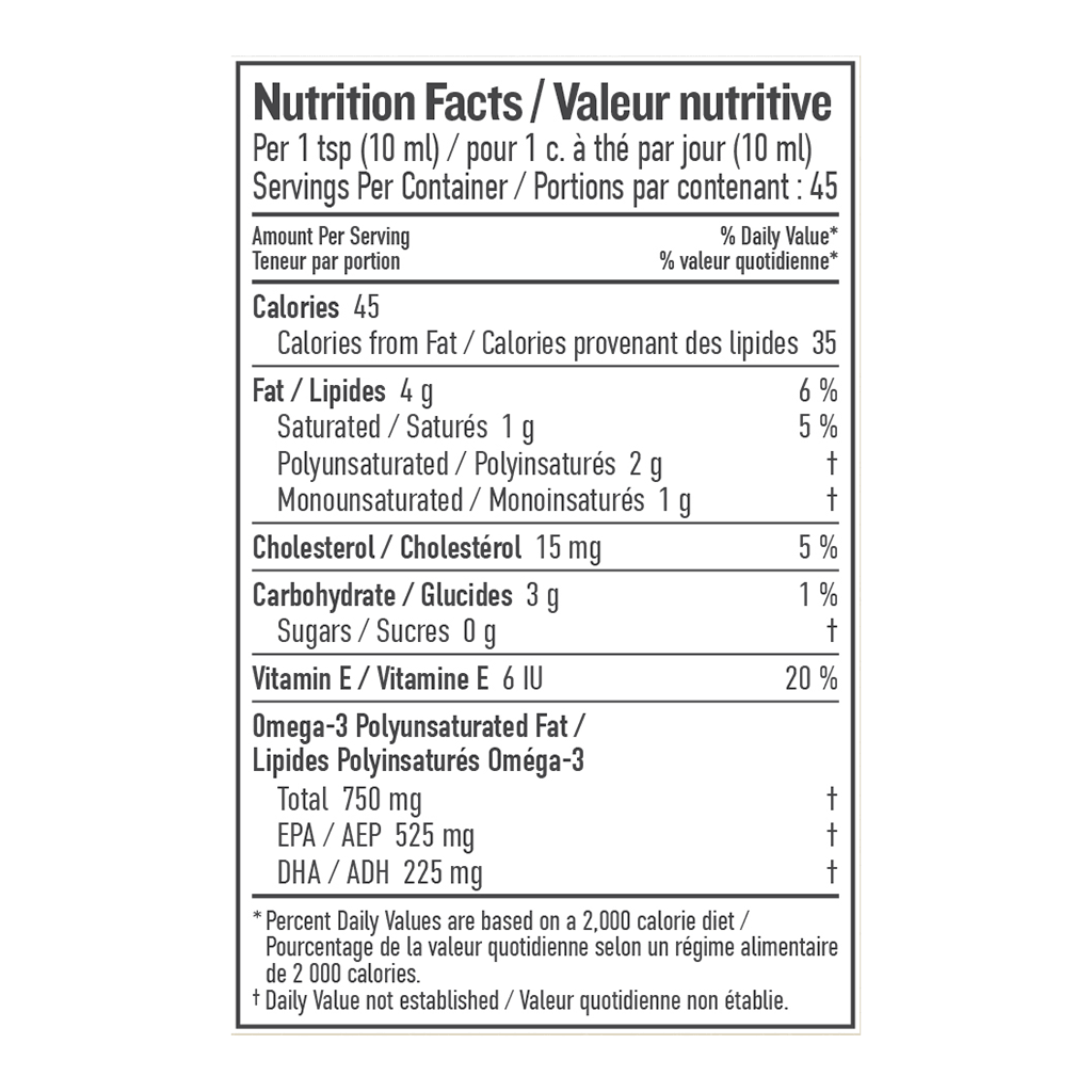 Oméga Parfait 750 mg Pêche et Mangue Botanica - La Boite à Grains