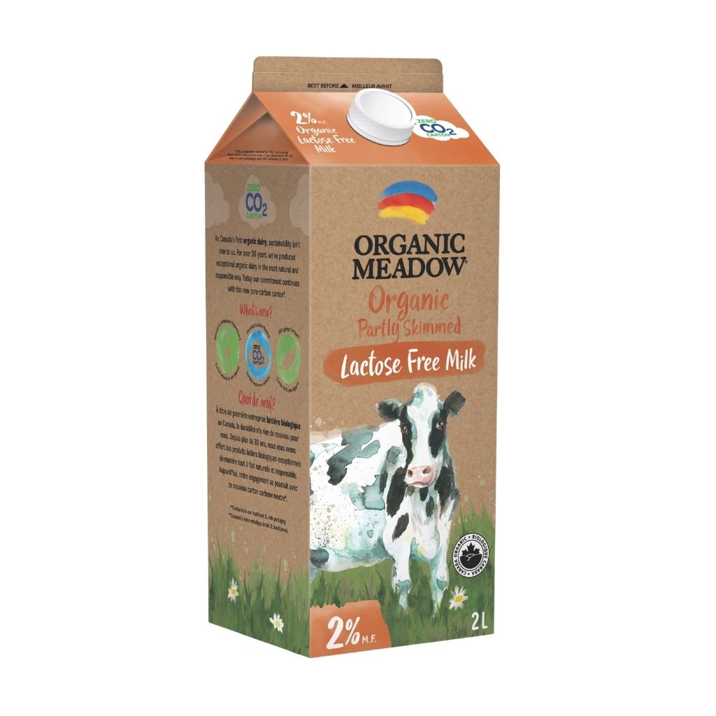 lait biologique 2% sans lactose Organic Meadow - La Boite à Grains