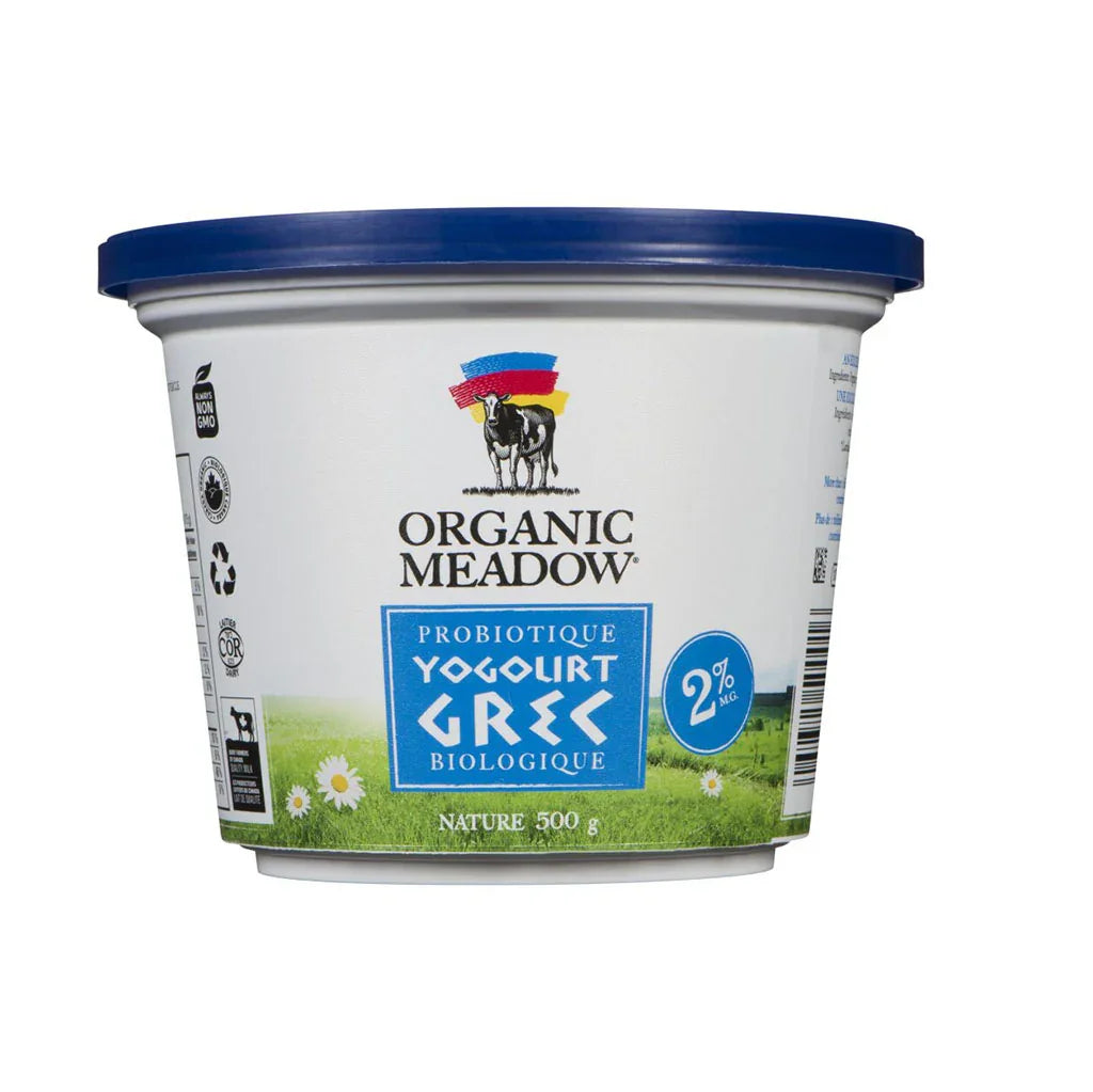 organic probiotic Greek yogurt 2% Organic Meadow - La Boite à Grains