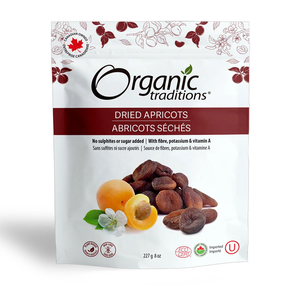 organic tradition abricots séchés biologiques 227 g - la boite à grains