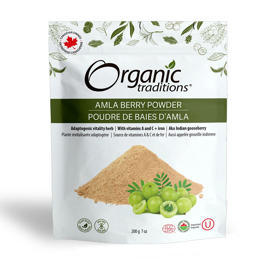 organic tradition poudre de baies d'amla biologique 200 g - la boite à grains