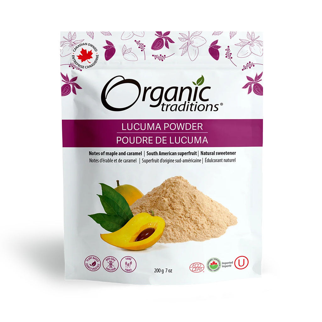 organic tradition poudre de lucuma biologique 200 g - la boite à grains