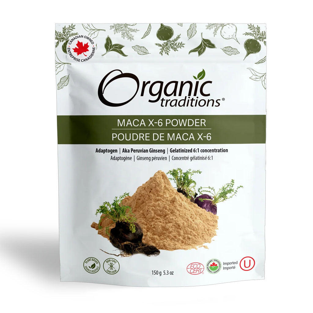 organic tradition poudre de maca x-6 biologique 150 g - la boite à grains