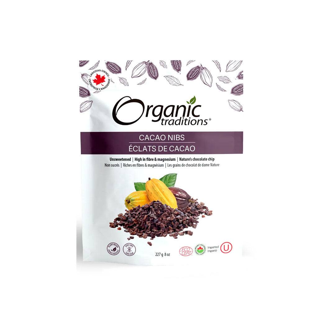 organic traditions éclats de cacao biologique 227 g