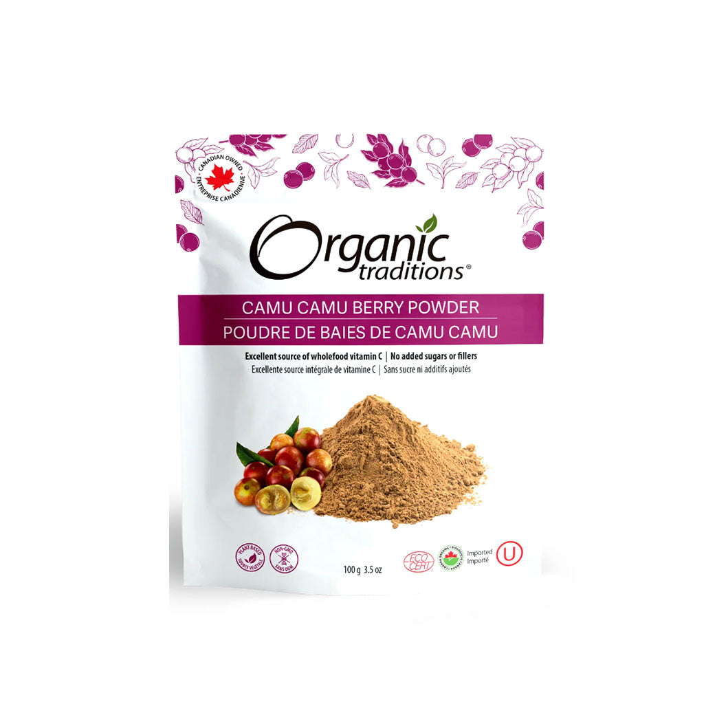 organic traditions poudre de baies de camu camu biologique 100 g