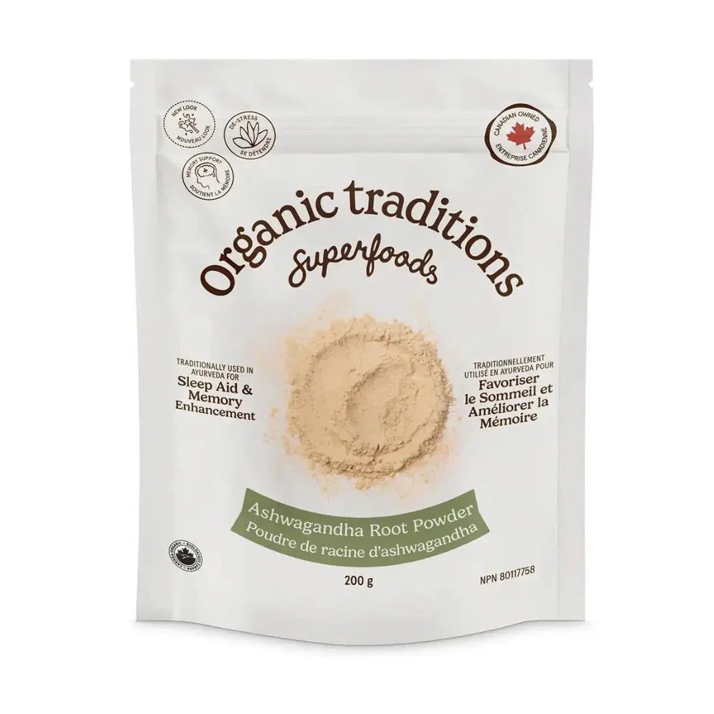 poudre de racine d'ashwagandha biologique Organic Traditions - La Boite à Grains