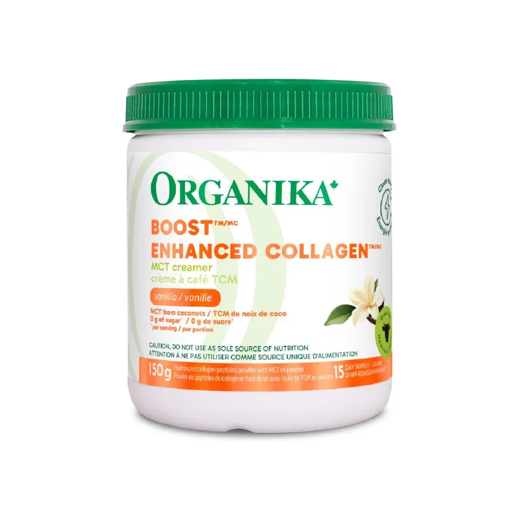 Boost Enhanced Collagen crème à café MCT Organika - La Boite à Grains