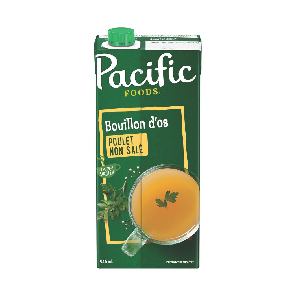 bouillon d'os poulet non salé Pacific Foods - La Boite à Grains