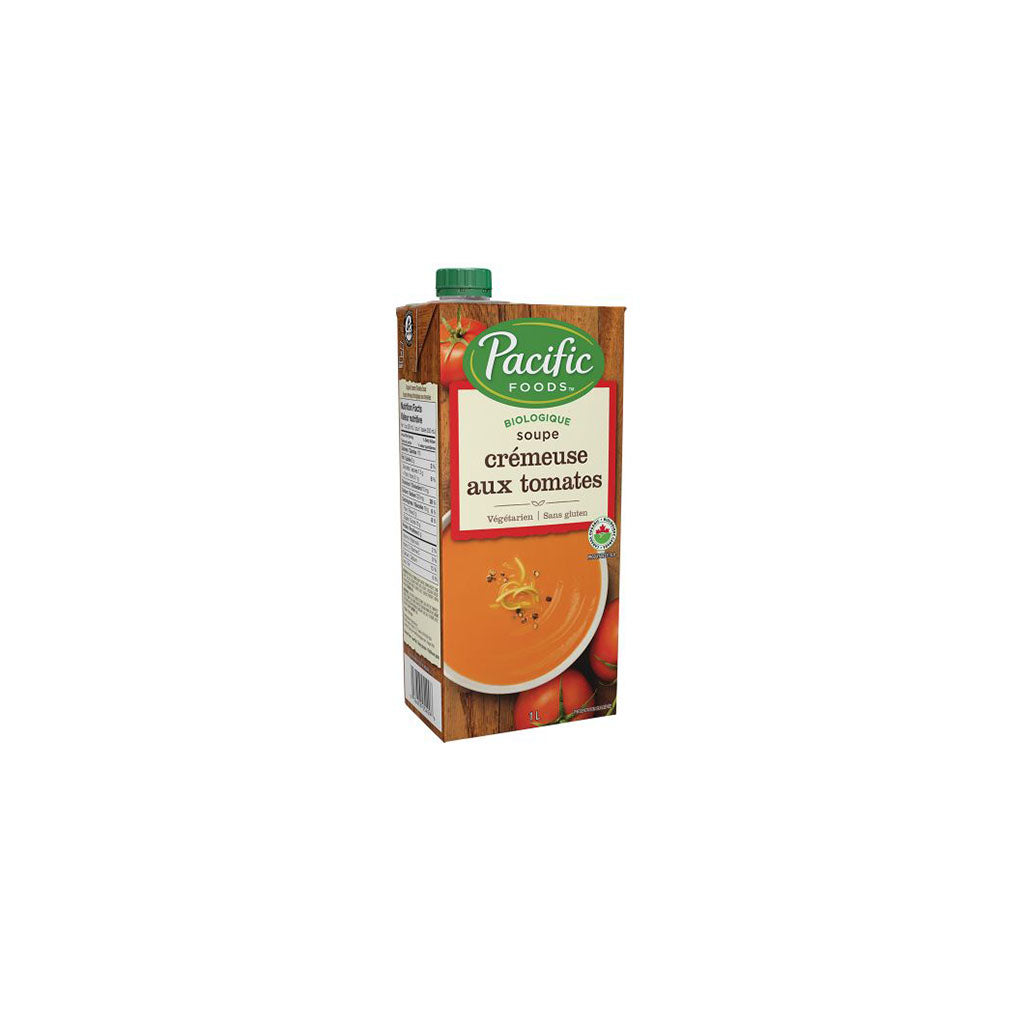 pacific foods soupe crémeuse aux tomates biologique 1 litre