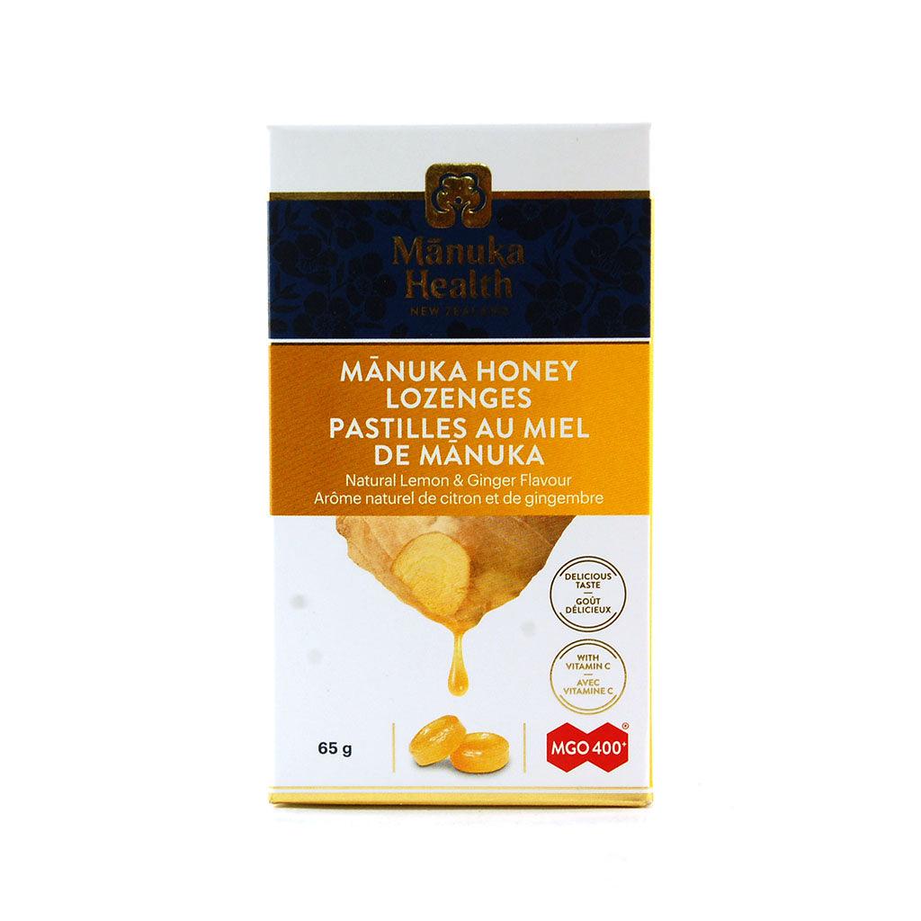 Pastilles au Miel de Manuka Arôme de Citron et Gingembre Manuka Health - La Boite à Grains