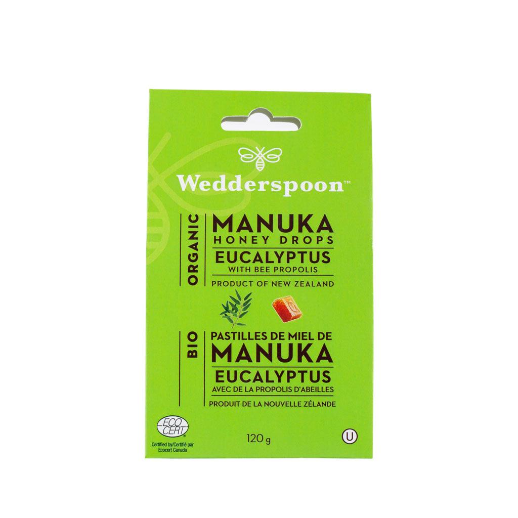 Pastilles au Miel de Manuka Biologique avec Eucalyptus et Propolis Wedderspoon - La Boite à Grains