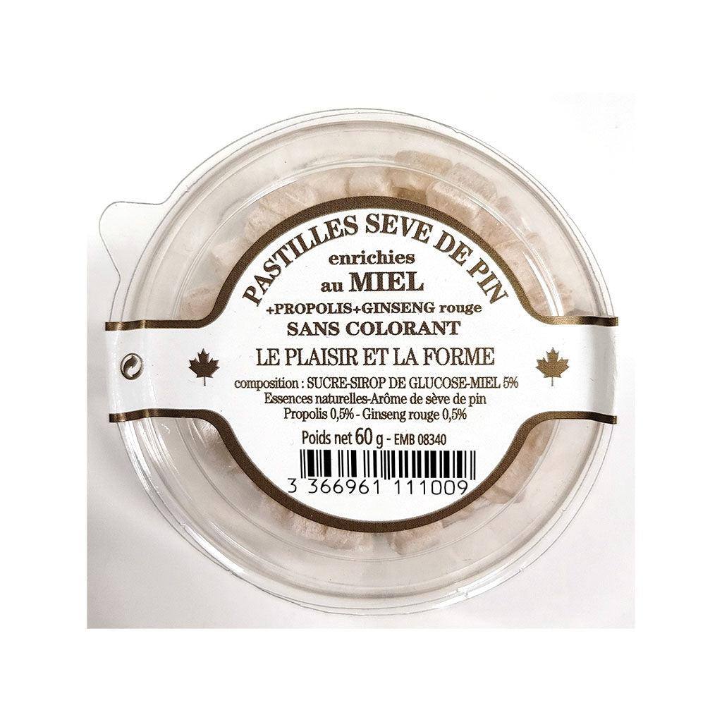 Pastilles Sève de Pin Enrichies au Miel Propolis Ginseng Rouge Regalis Phitest - La Boite à Grains