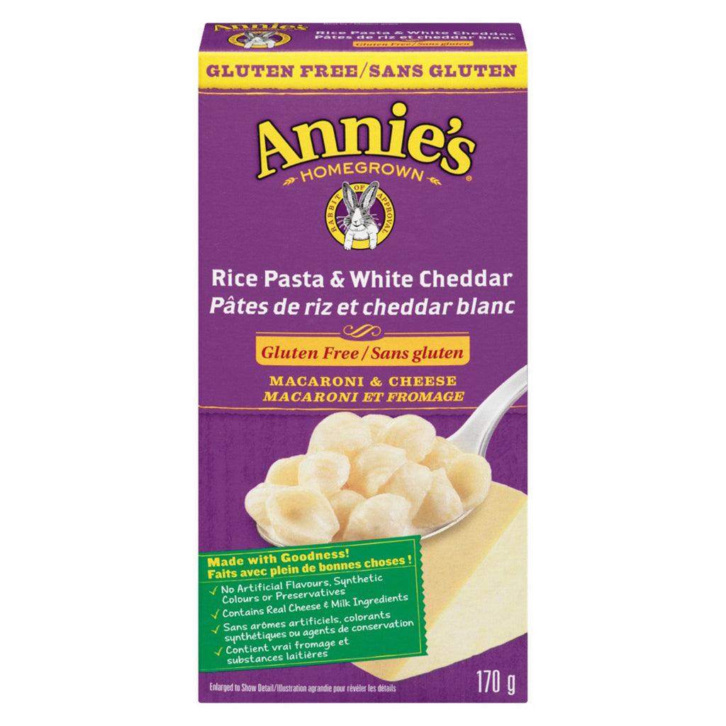 Pâtes de Riz au Cheddar Blanc Sans Gluten Annie's Homegrown - La Boite à Grains