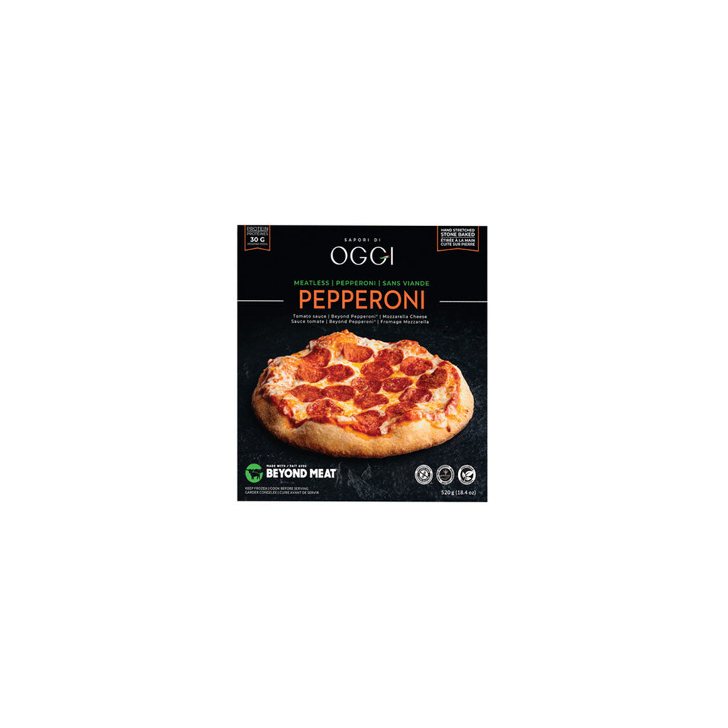pizza oggi pepperoni sans viande beyond meat 520 g