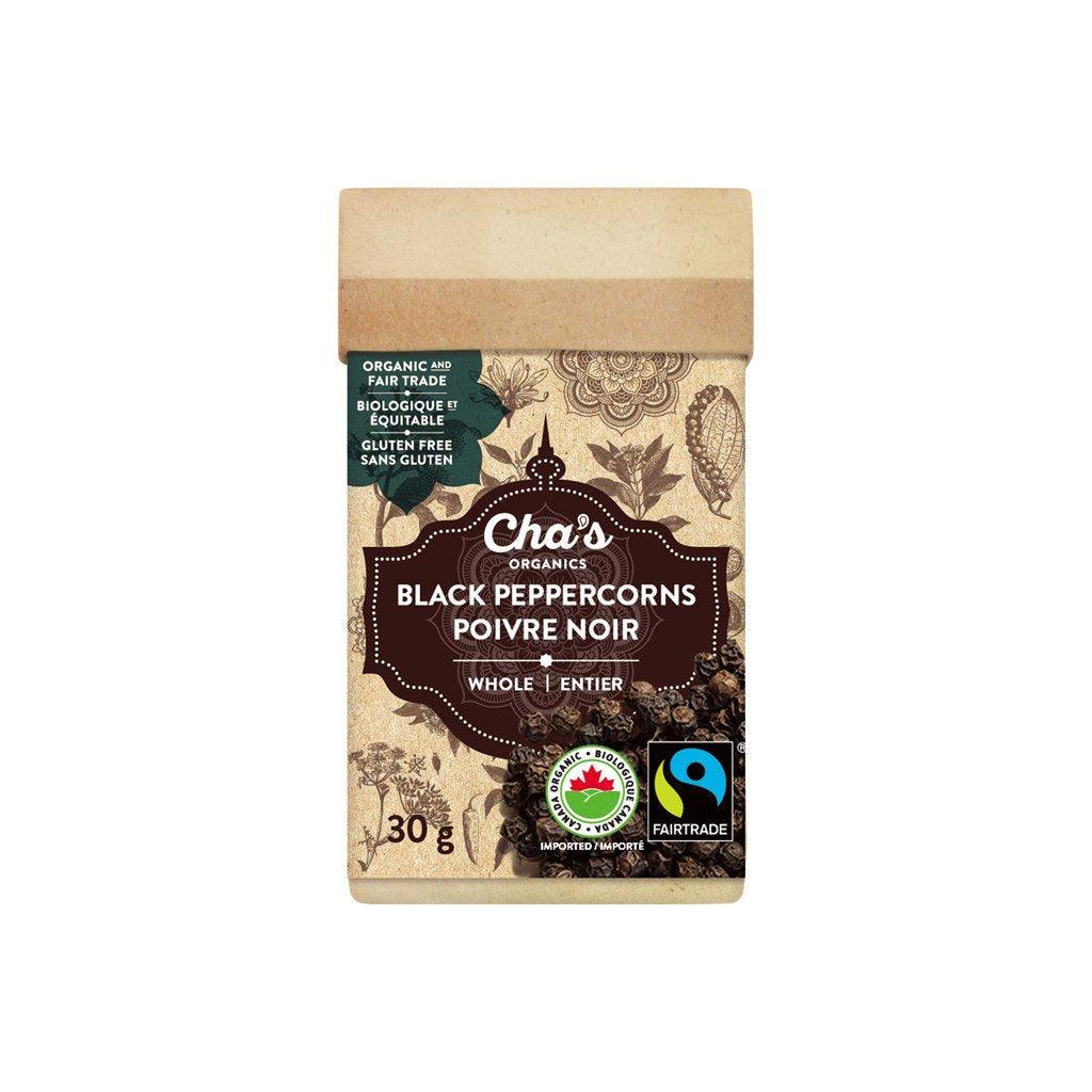 Poivre Noir Bio Entier Cha's Organics - La Boite à Grains