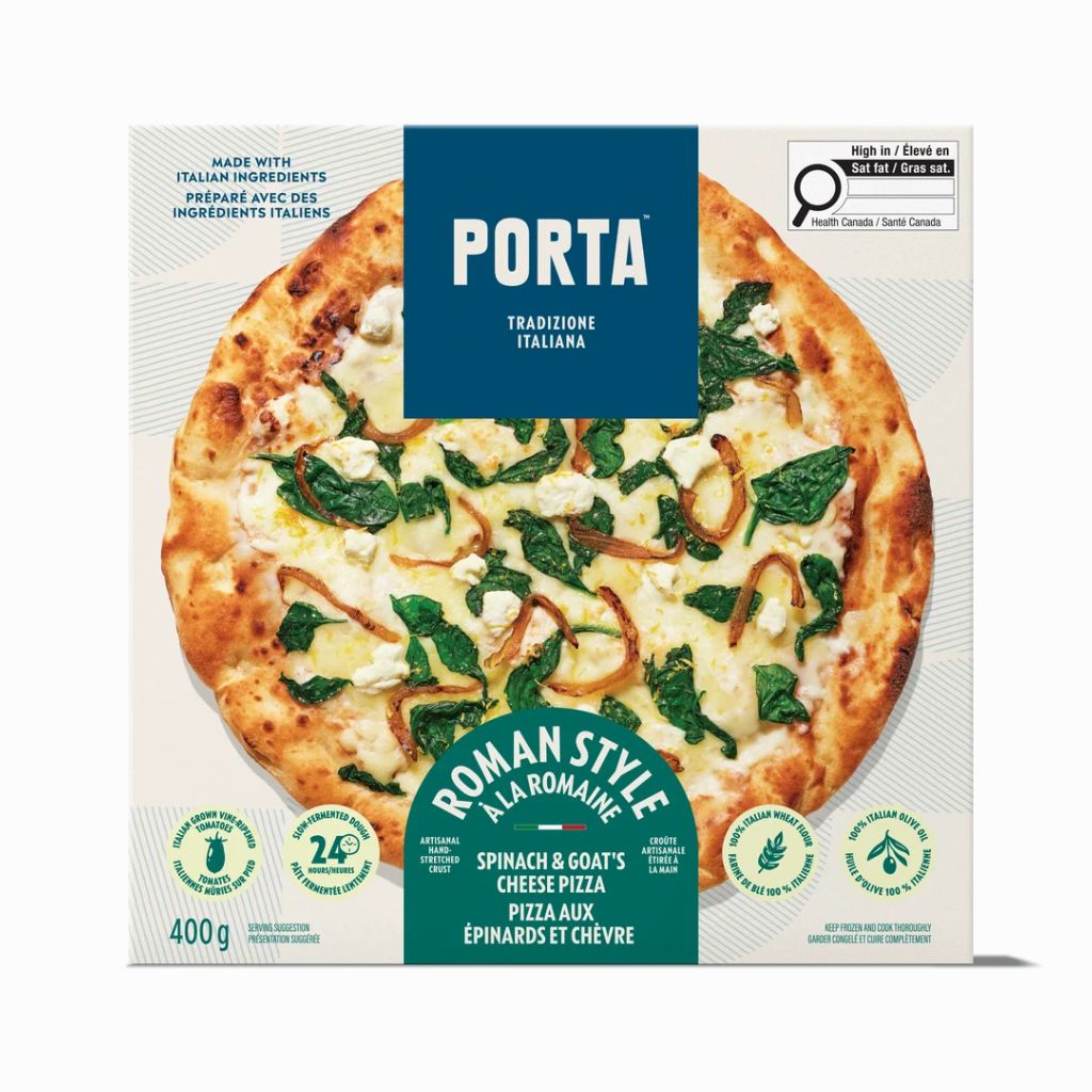 pizza aux épinards et chèvre Porta - La Boite à Grains