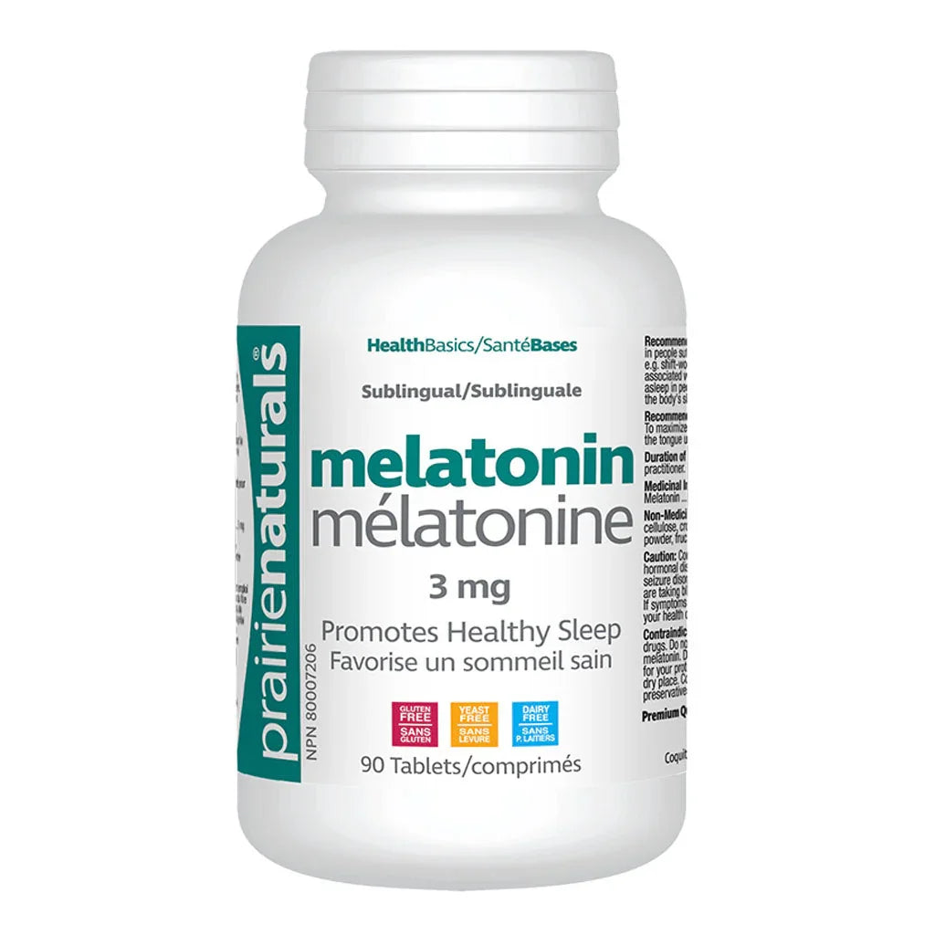 Prairie Naturals Melatonin 3 mg 90 tablets - La Boite à Grains