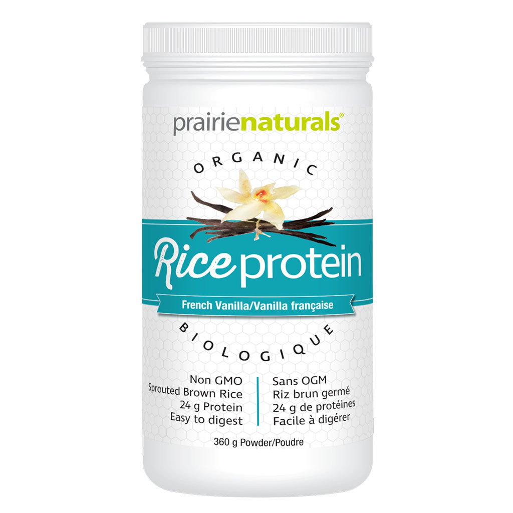 prairie naturals proteines de riz vanille française 360 g - la boite a grains