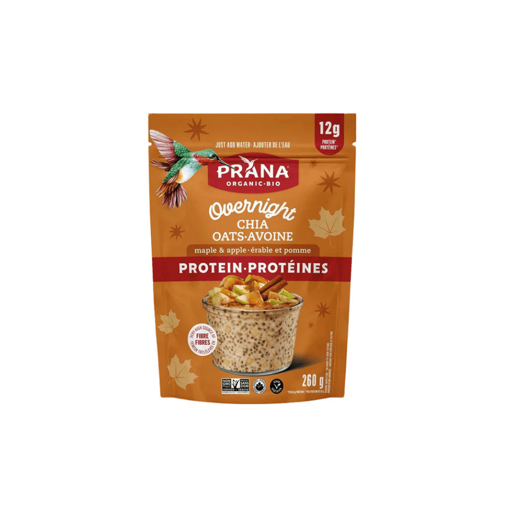 prana overnight chia avoine érable pomme - La Boite à Grains