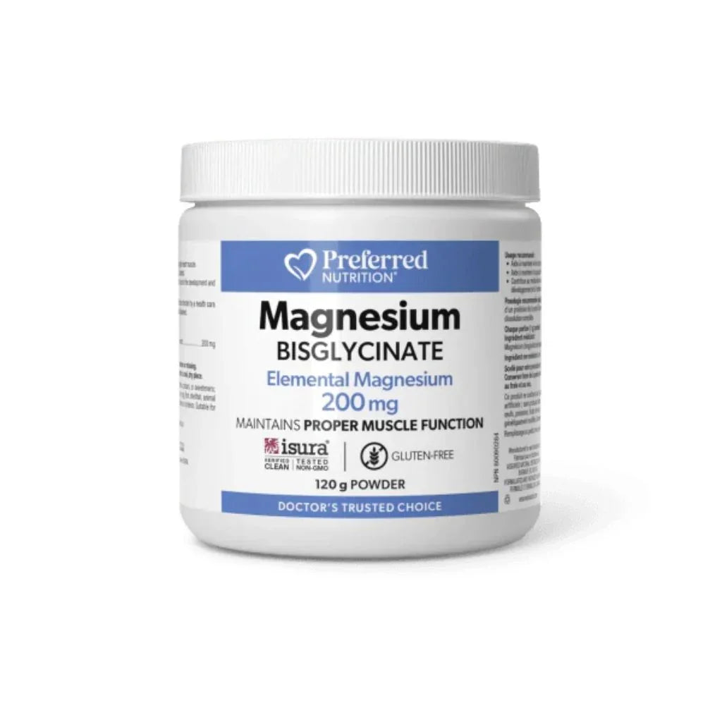 magnésium bisglycinate poudre Preferred Nutrition - La Boite à Grains