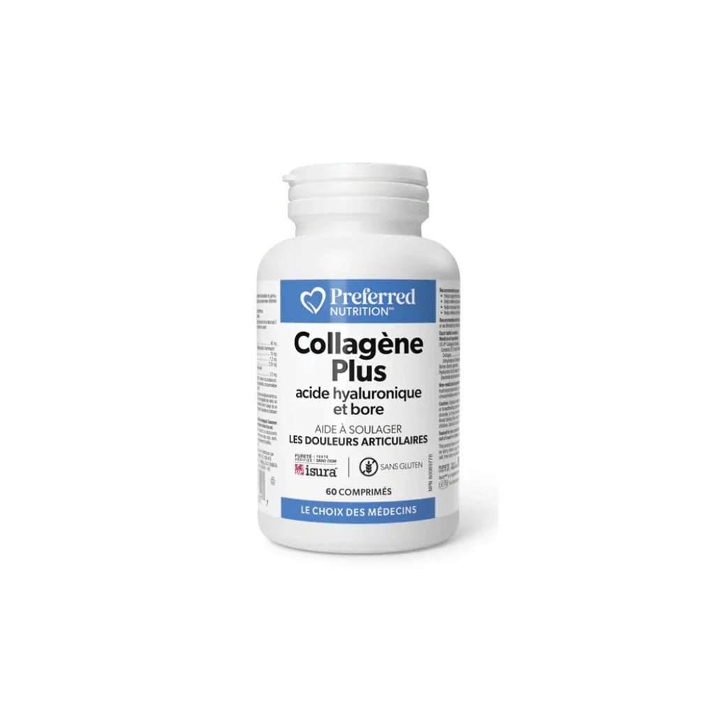 collagen plus hyaluronic acid and boron Preferred Nutrition - La Boite à Grains