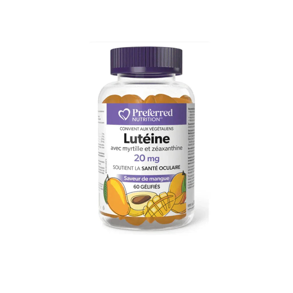 Lutein Gummies with Blueberry and Zeaxanthin 20 mg Preferred Nutrition - La Boite à Grains