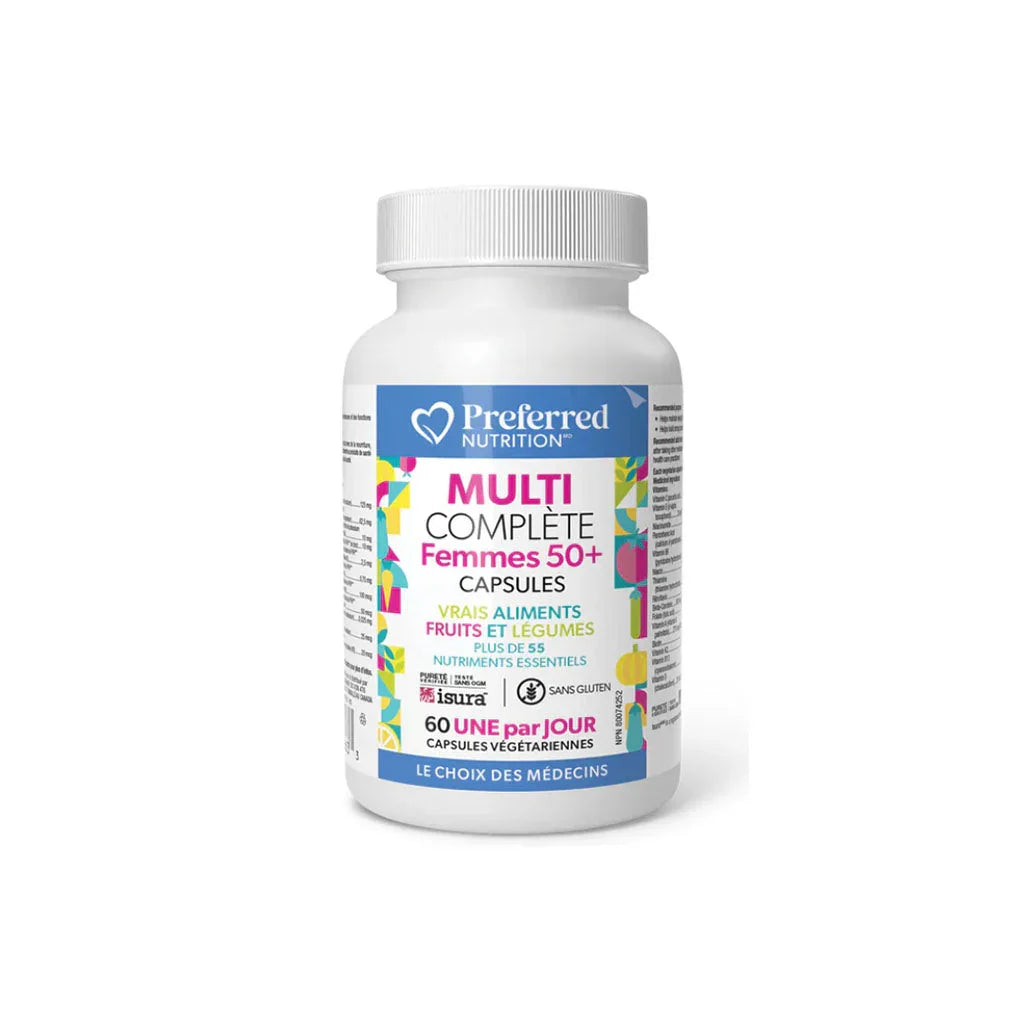 multi complète femmes 50+ Preferred Nutrition - La Boite à Grains